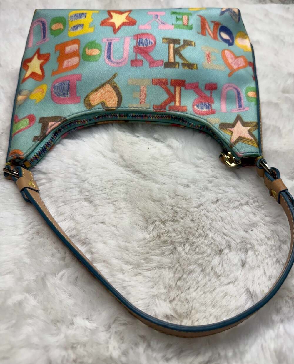 Dooney & Bourke Y2K Graffiti Multi-Color Scribble Small Shoulder Bag - Picture 5 of 10